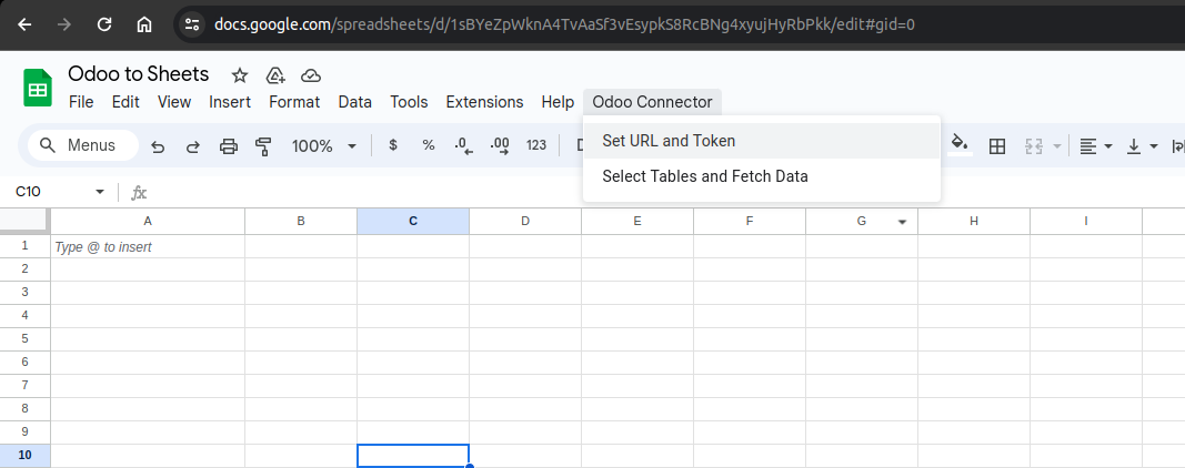googlesheets odoo connector
